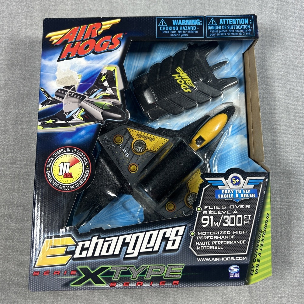 Air Hogs E Chargers Airplane X Type Series Motorized RC Plane New In Box